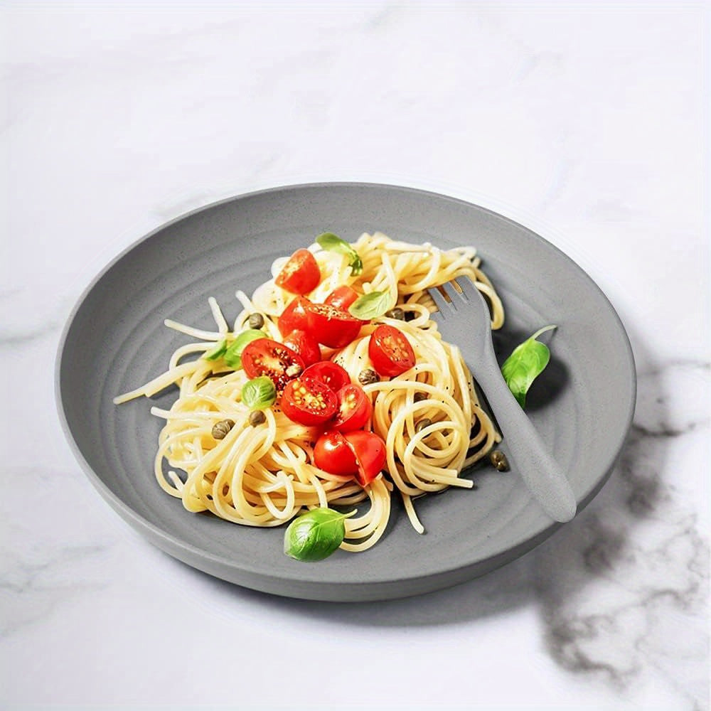 16pcs Unbreakable Wheat Straw Dinnerware Set