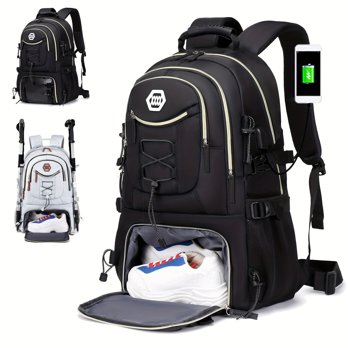 1/2pcs Outdoor Travel Backpack, Waterproof Large Capacity