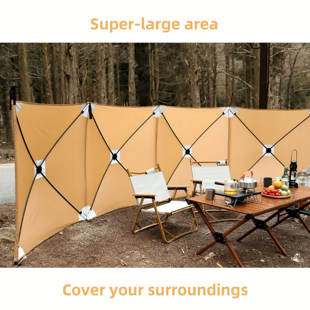 Camping windproof board, collapsible