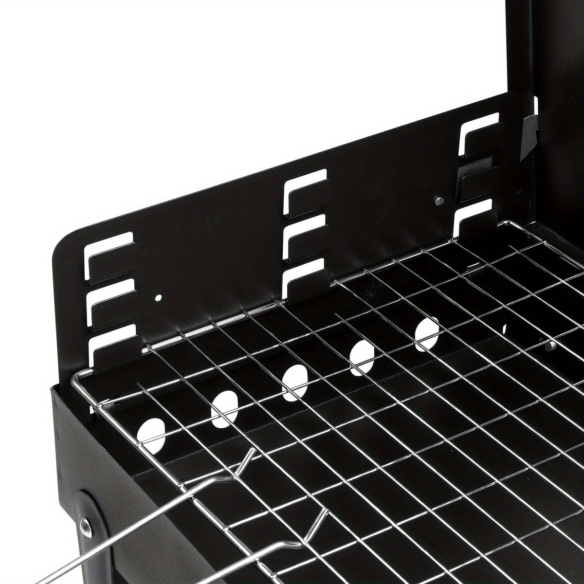 Compact Charcoal BBQ Grill 44x27x7cm - Easy Carry Design