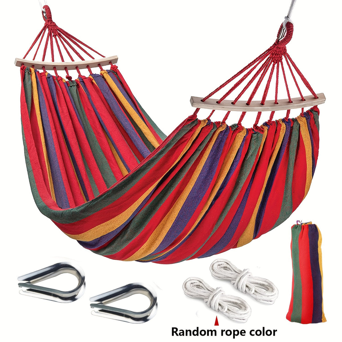 2.8*1.5M Thickened Fabric Curved Stick Anti-rollover Hammock