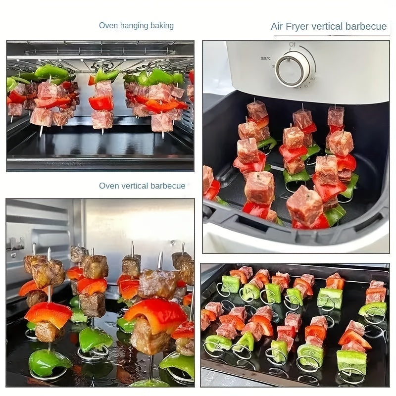 12pcs/24pcs Stainless Steel Air Fryer Oven  Skewer