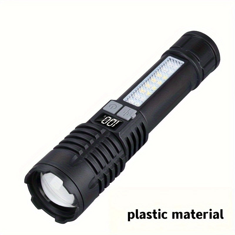 Ultra-Bright LED Flashlight with 5 Modes - USB Rechargeable