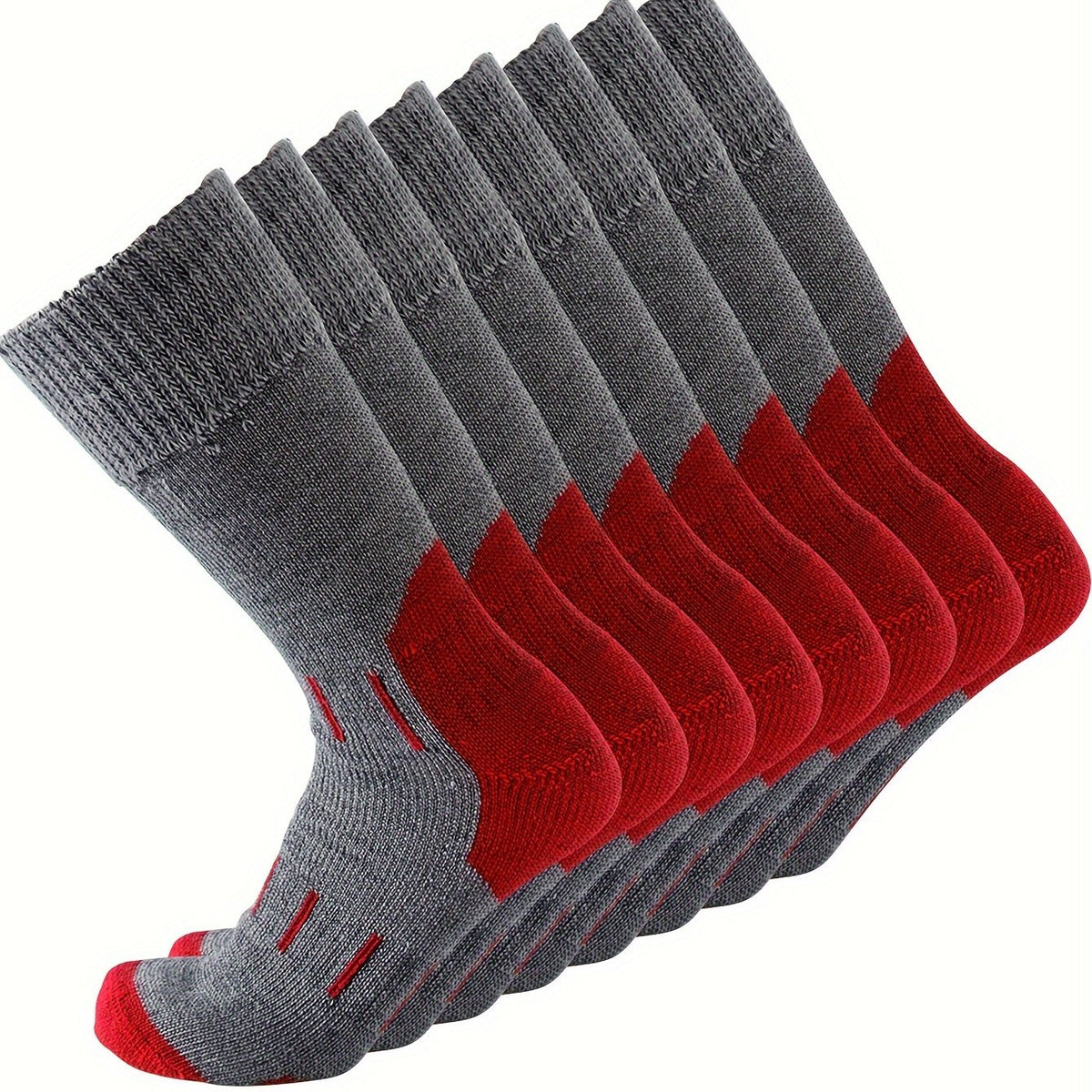 4pcs Men's Wool Wool Athletic Socks - Warm, Moisture-Wicking Mid-Calf Crew Socks