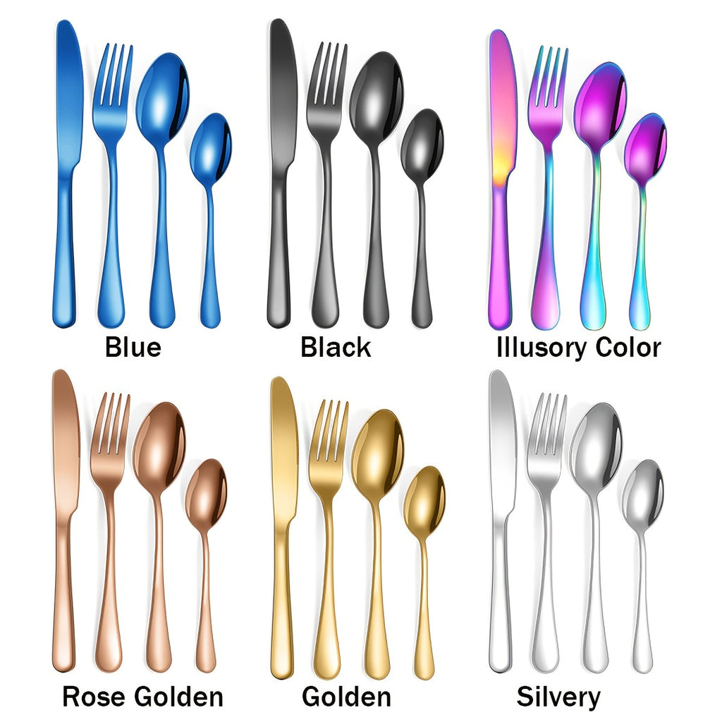 16pcs/24pcs tableware stainless steel knife, fork and spoon set