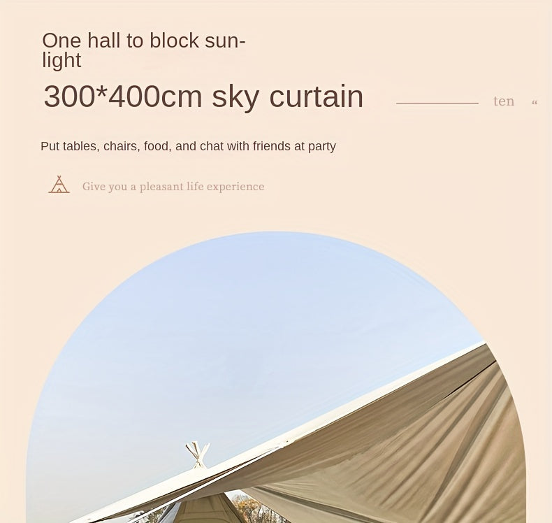 Luxury Pyramid Tent With Sky Curtain