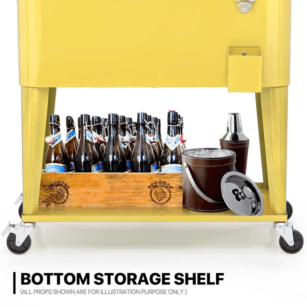 MADOG 80 Quart Rolling Ice Chest Cart
