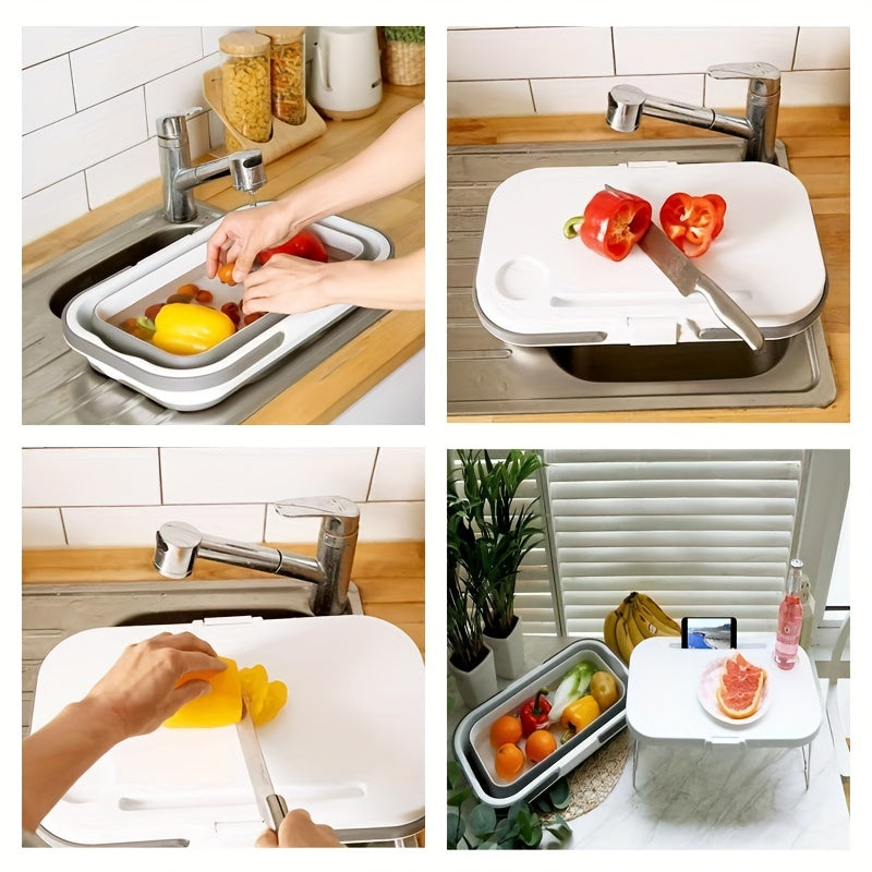 1pc, Heavy Duty Foldable Picnic Basket with Lid