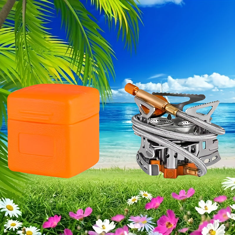 3500W/6800W Portable Folding Gas Stove With Fuel Tank, Electric Ignition, Carry Case