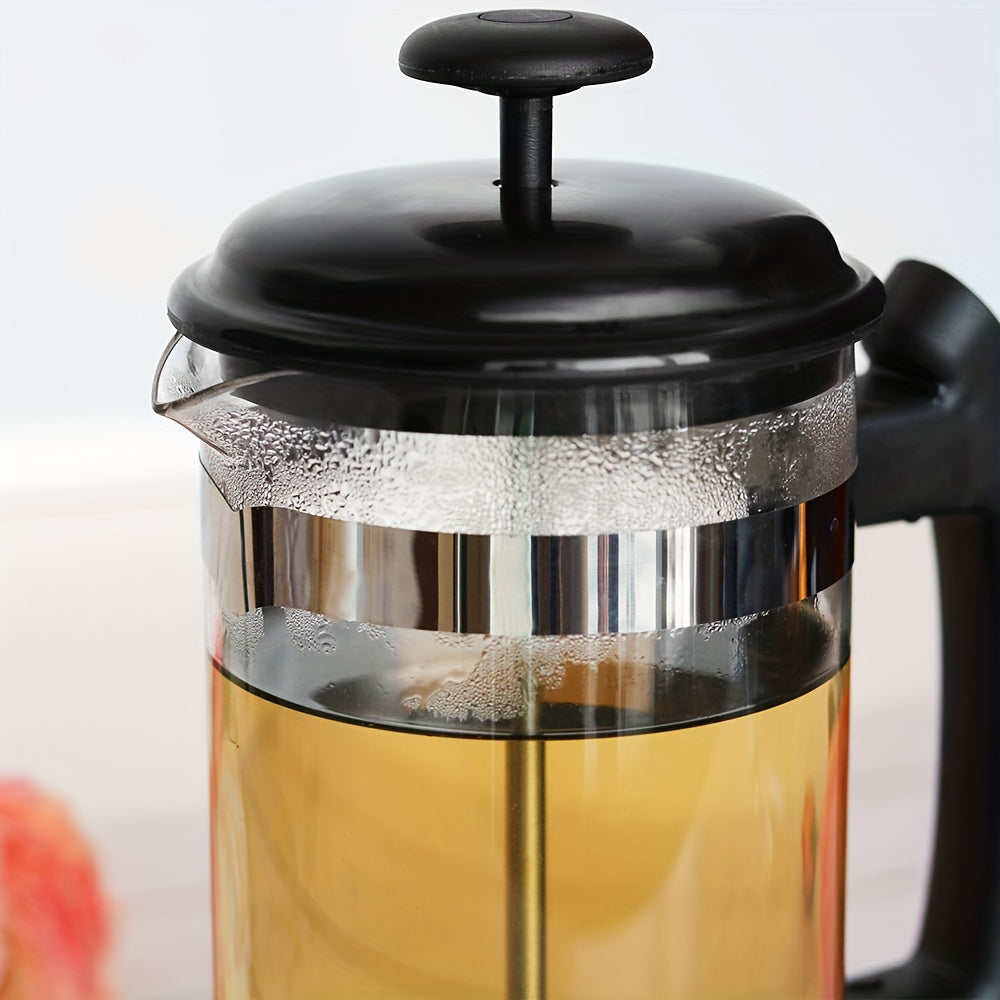 34oz French Press Coffee Maker - Heat-Resistant Thick Glass, 304 Stainless Steel