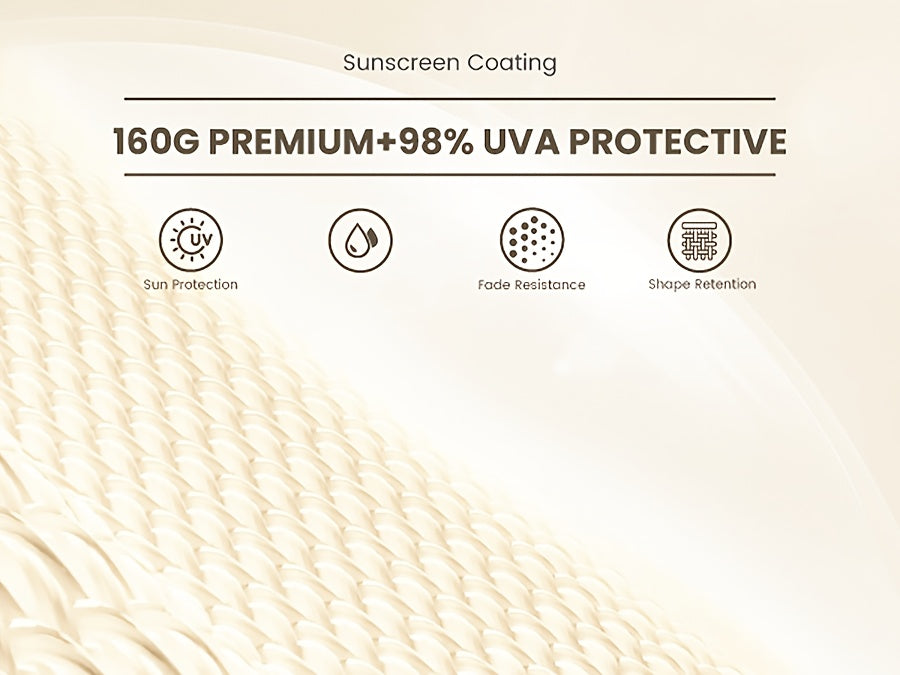 7ft UV 50+ Fringe Beach Umbrella - White Carry Bag Included