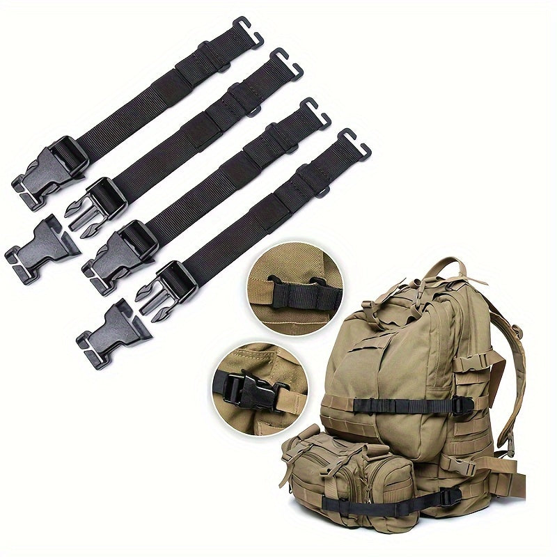 2pcs Molle Straps With Buckle Clips
