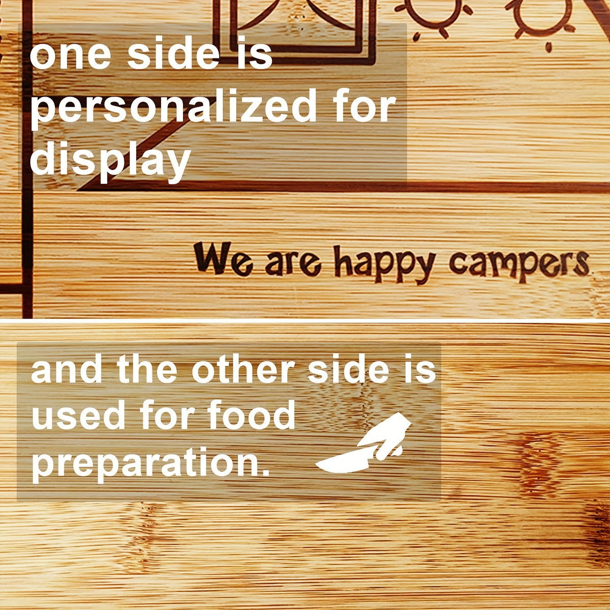 1/2pcs, Camper Bamboo Cutting Board Set For RV