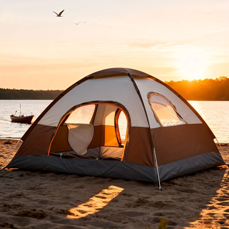 Fully Automatic Luxury Large Family Tent with Two Doors, Two Windows, One Skylight