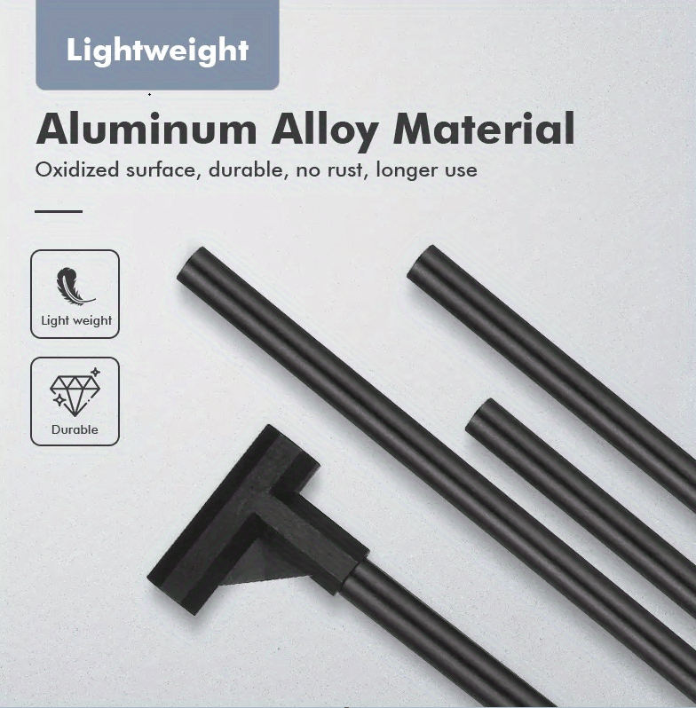 Aluminum Alloy Folding Hanging Rack With Detachable Hook