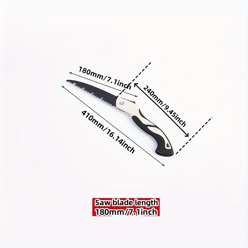 High-Carbon Steel Folding Saw - Portable, Smooth Cutting, Durable