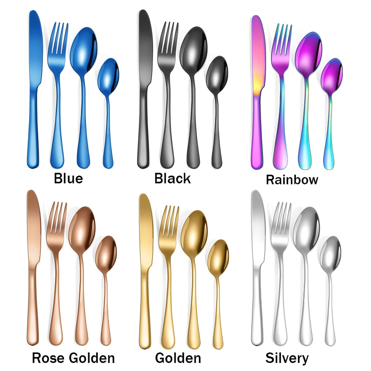 16pcs/24pcs tableware stainless steel knife, fork and spoon set