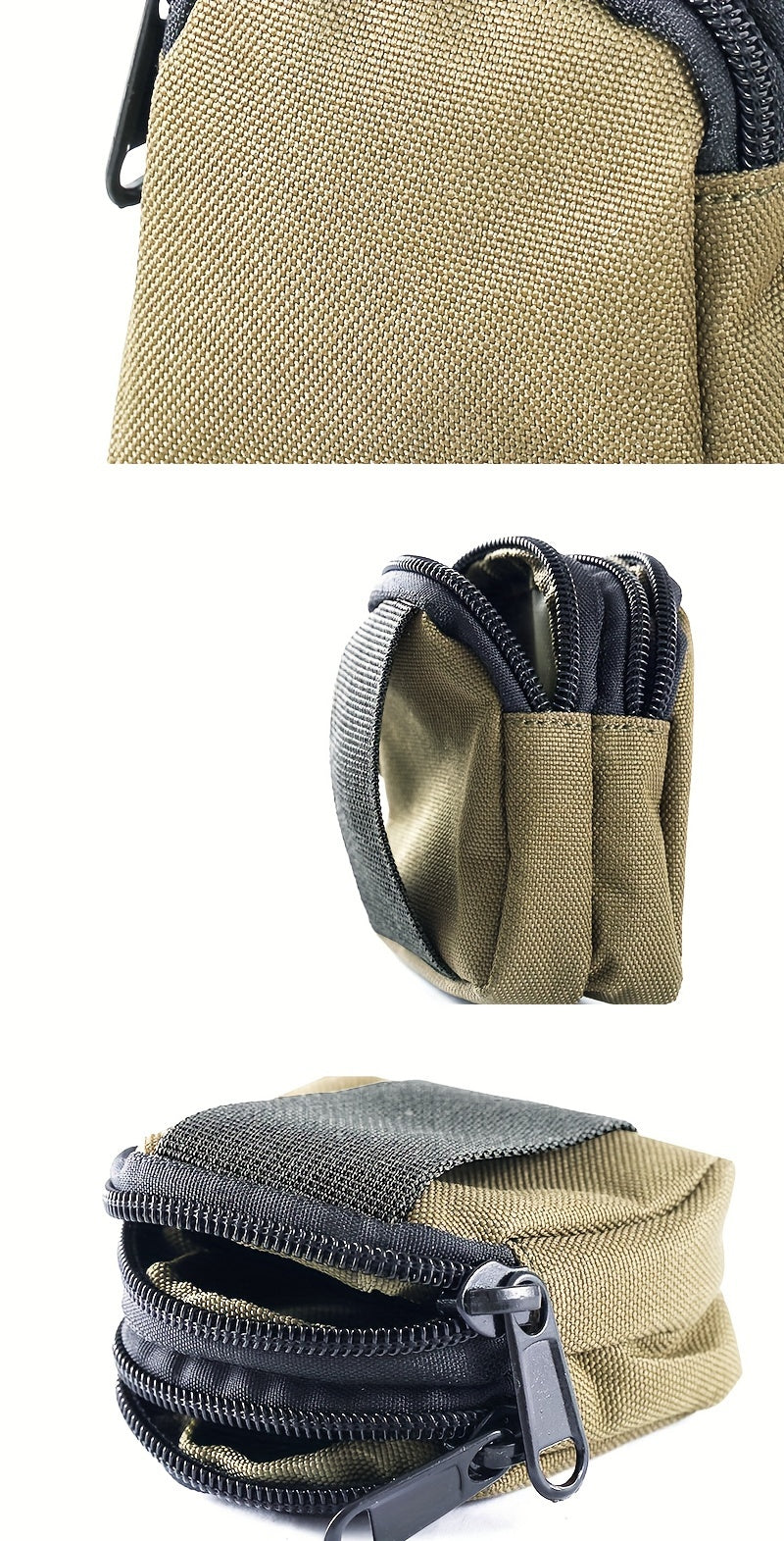 Simple Black Outdoor Fanny Bag, Men's Waist Bag