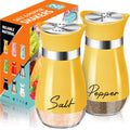 Salt And Pepper Shaker Set, 4-Ounce Glass Bottom