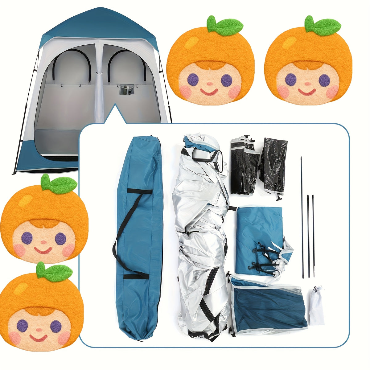 2-Person Pop-Up Dressing Tent