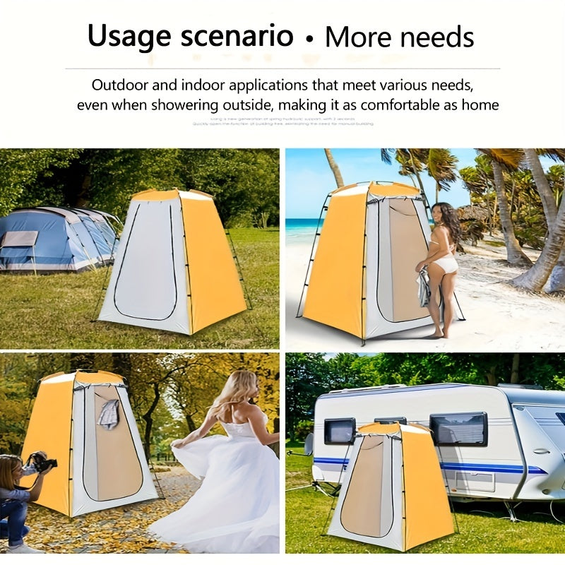 Privacy Shower Tent, Outdoor Changing Room With Detachable Support Pole And Carry Bag