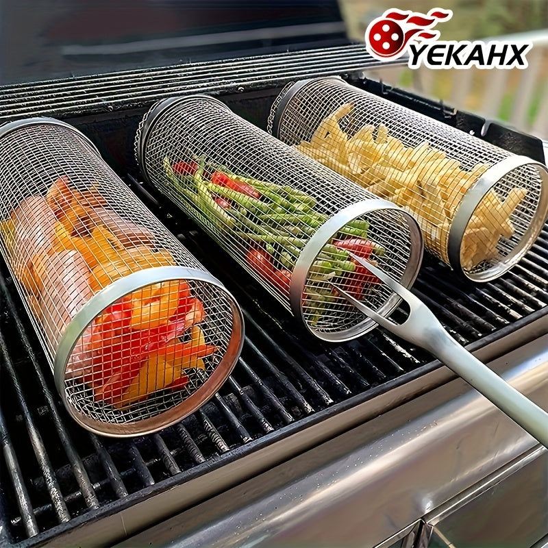 2pcs Stainless Steel Portable Barbecue Cooking Grill Net