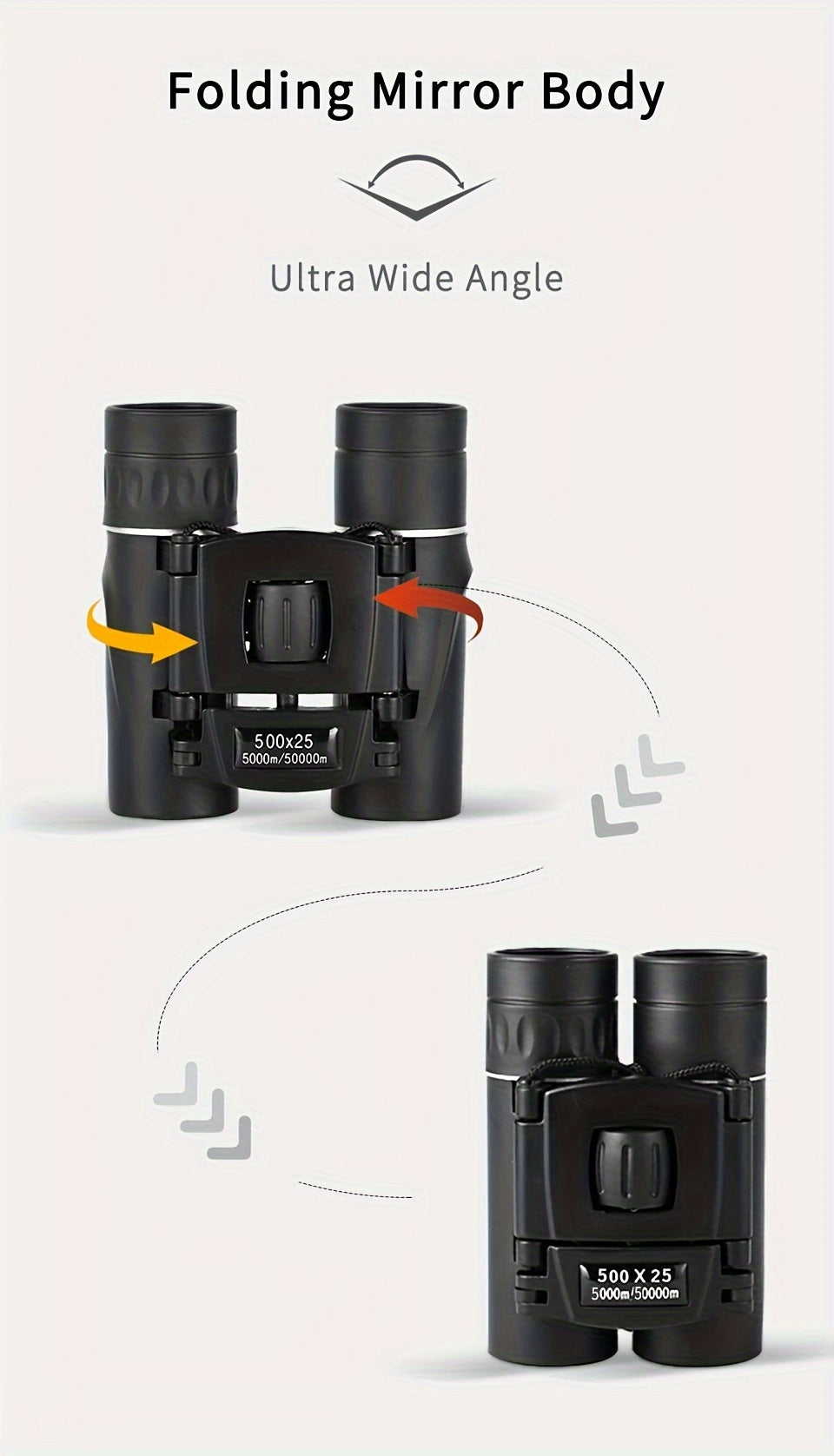 Zoom Telescope Professional BAK4 HD Powerful Binoculars Long Range