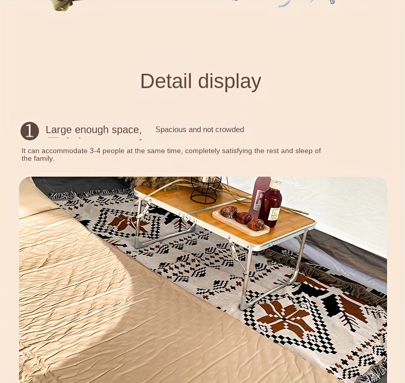 Luxury Pyramid Tent With Sky Curtain