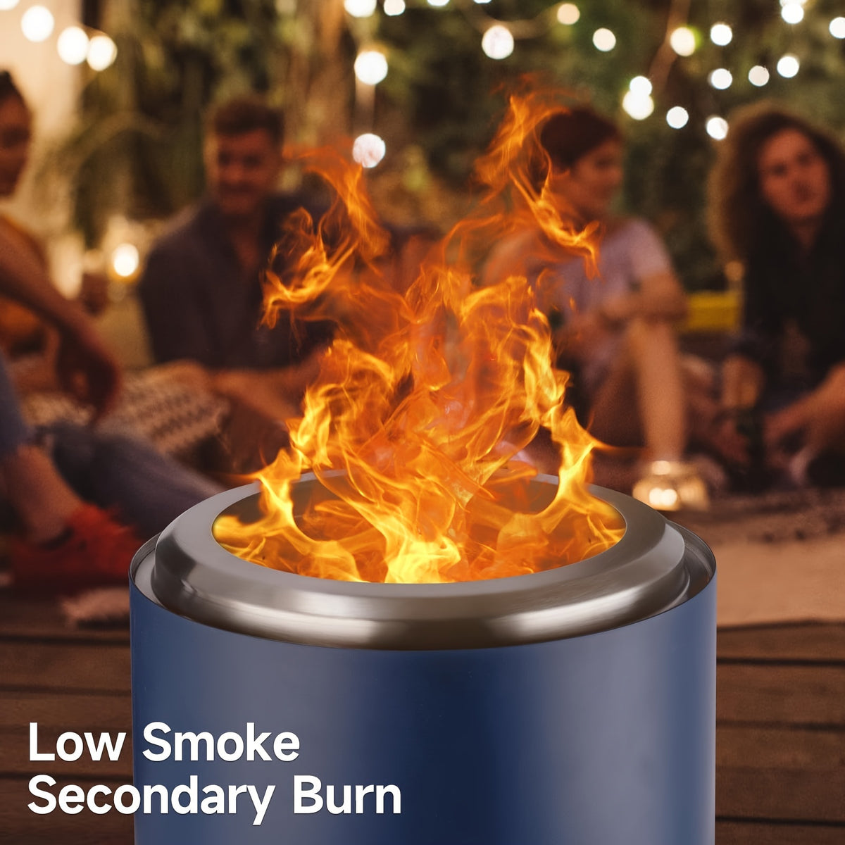 Portable Smokeless Fire Pit - Stainless Steel Wood Burning Fireplace with Removable Ash Pan, Travel Bag, and Stand for Camping and Backyard (5.5inch)