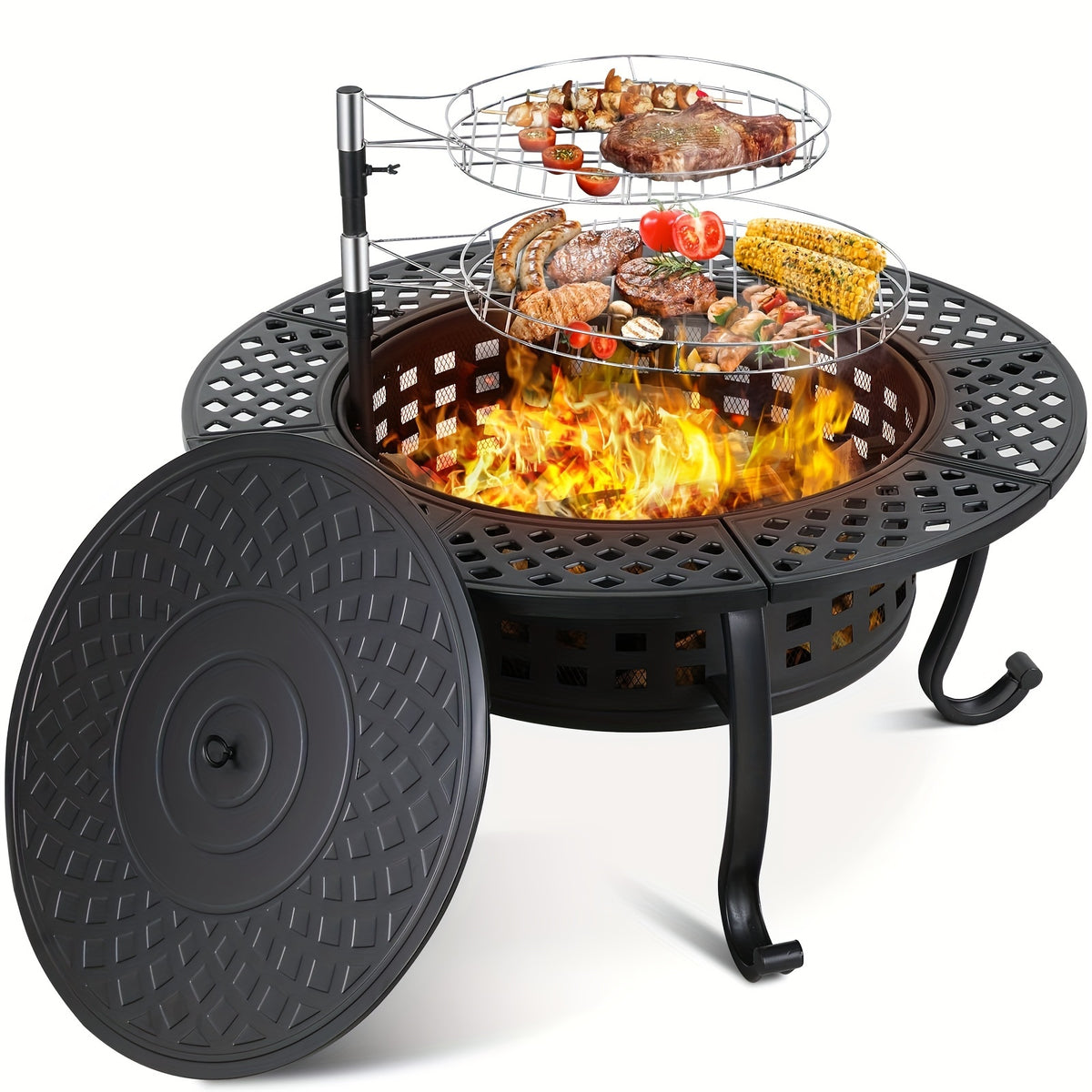 37" Metal Fire Pit For Outside