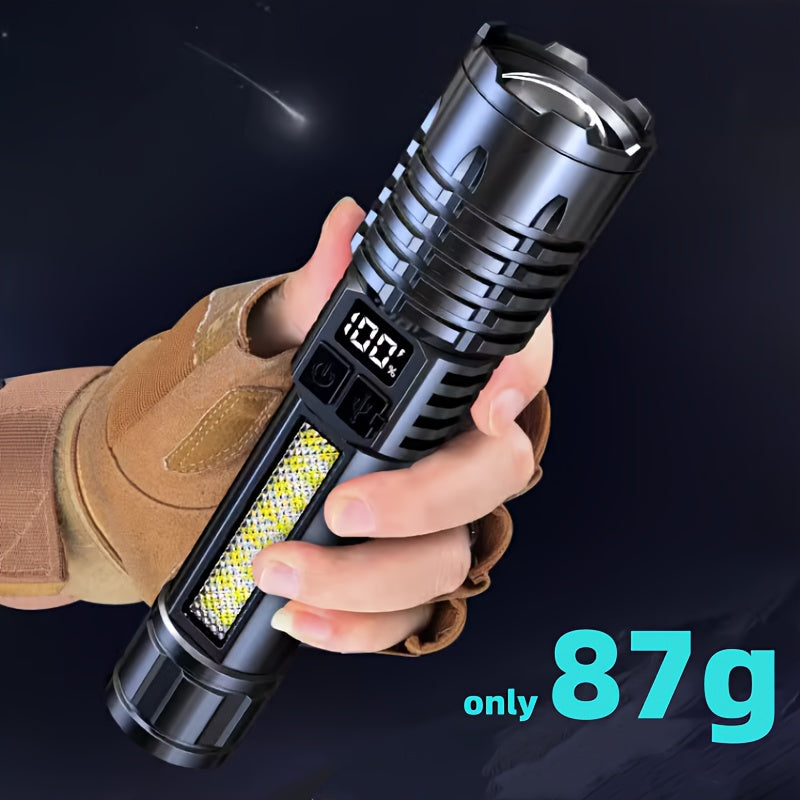 Ultra-Bright LED Flashlight with 5 Modes - USB Rechargeable