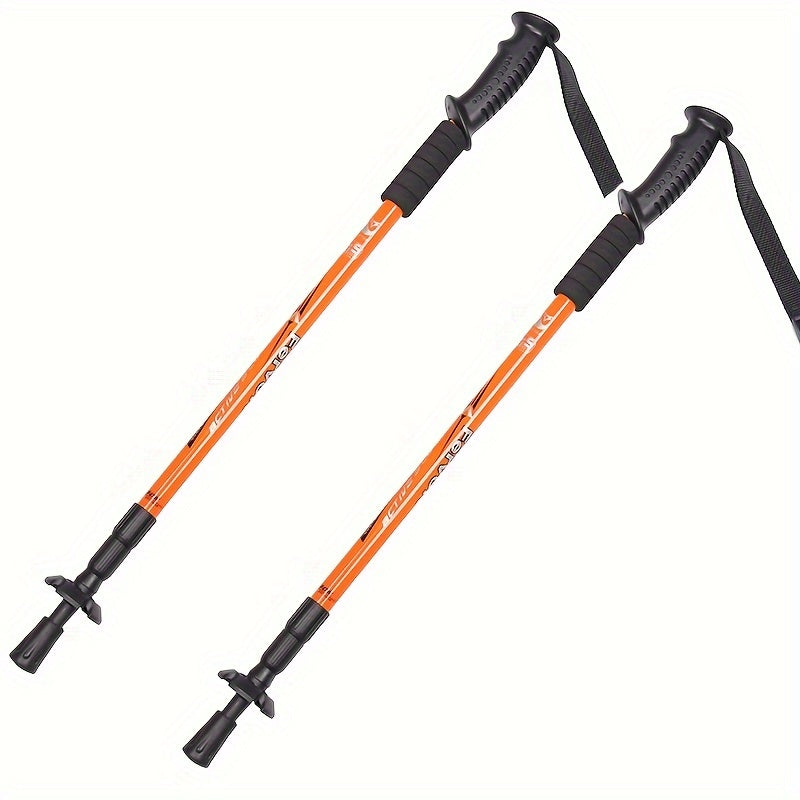 2pcs, Aluminium Alloy Telescopic Hiking Stick