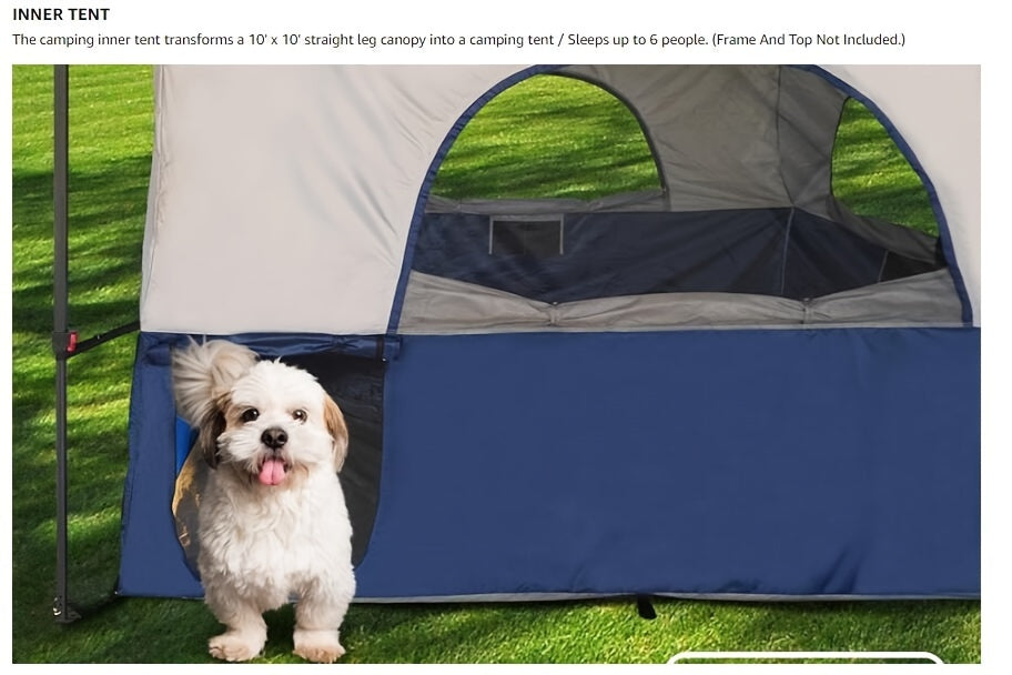 KAMPKEEPER Camping Cube, Converts 10'x10' Straight Leg Canopy into Inner Pop Up Tent