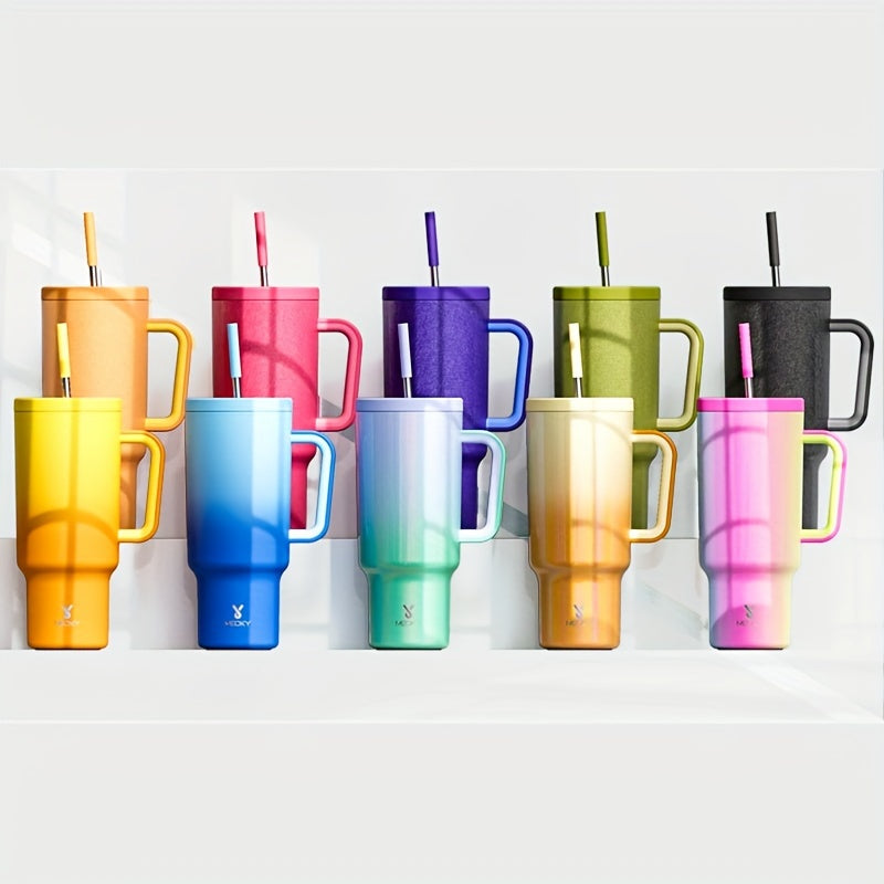 40oz Stainless Steel Tumbler With Lid And Straw - Insulated