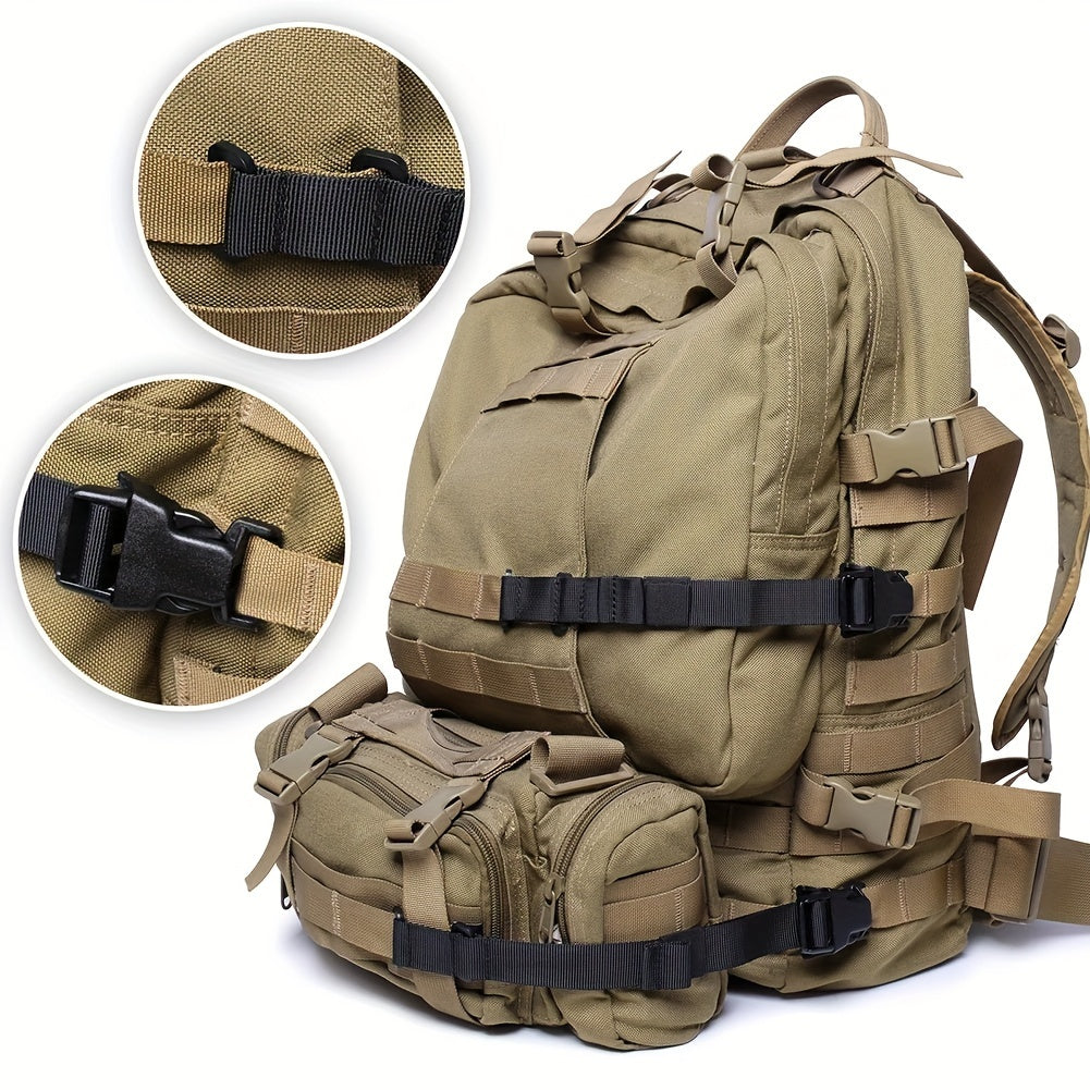 2pcs Molle Straps With Buckle Clips