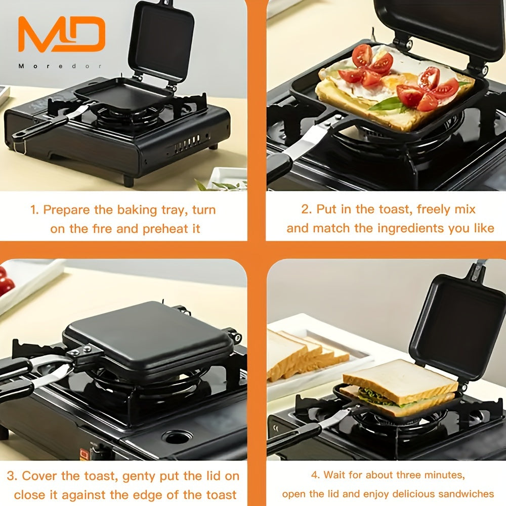 Double-Sided Non-Stick Sandwich Maker & Griddle Pan