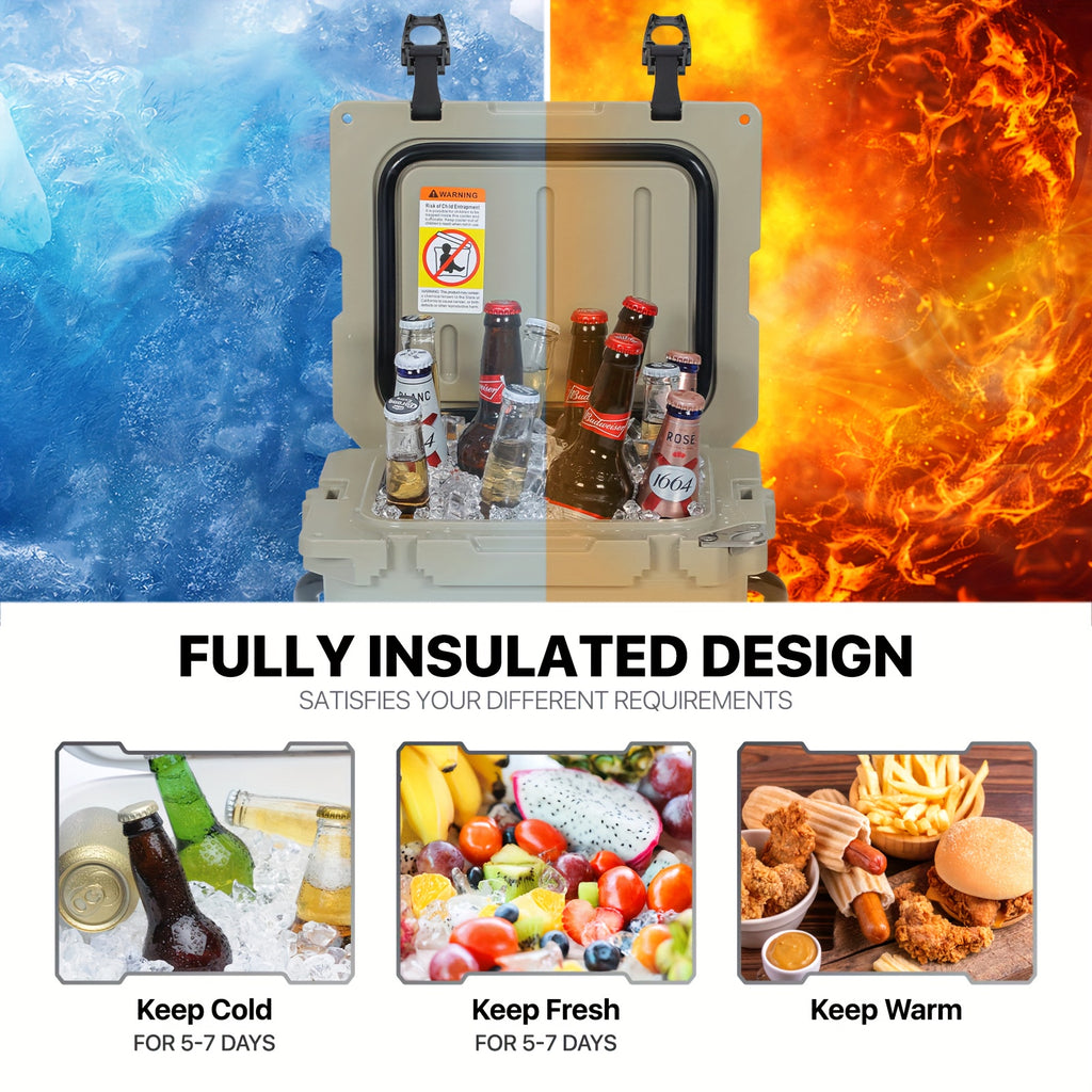14 Quart 22 Cans Portable Insulated Ice Cooler with Bottle Opener