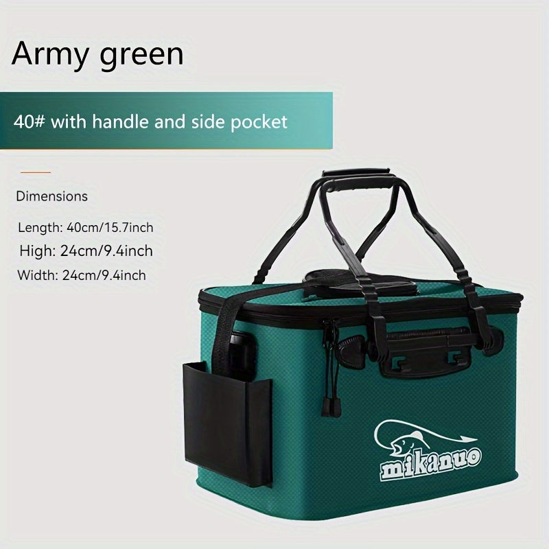 Quick-Collapse Live Fish Bucket & Tackle Storage