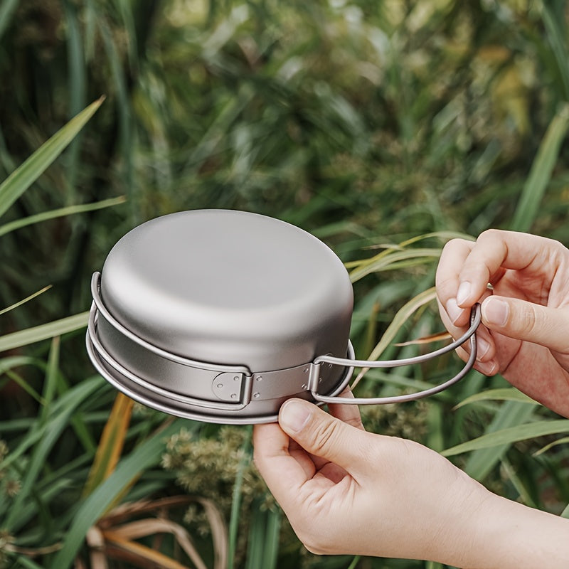 5pcs/set, Titanium Bowl And Pot Set, Foldable