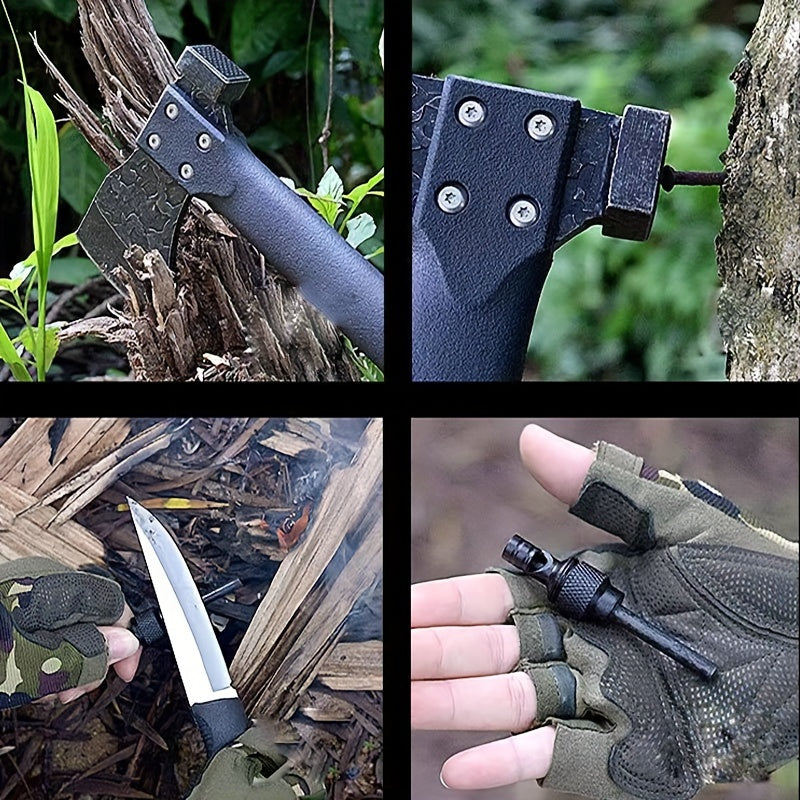 Premium Forged Textured Axe & Hammer Combo