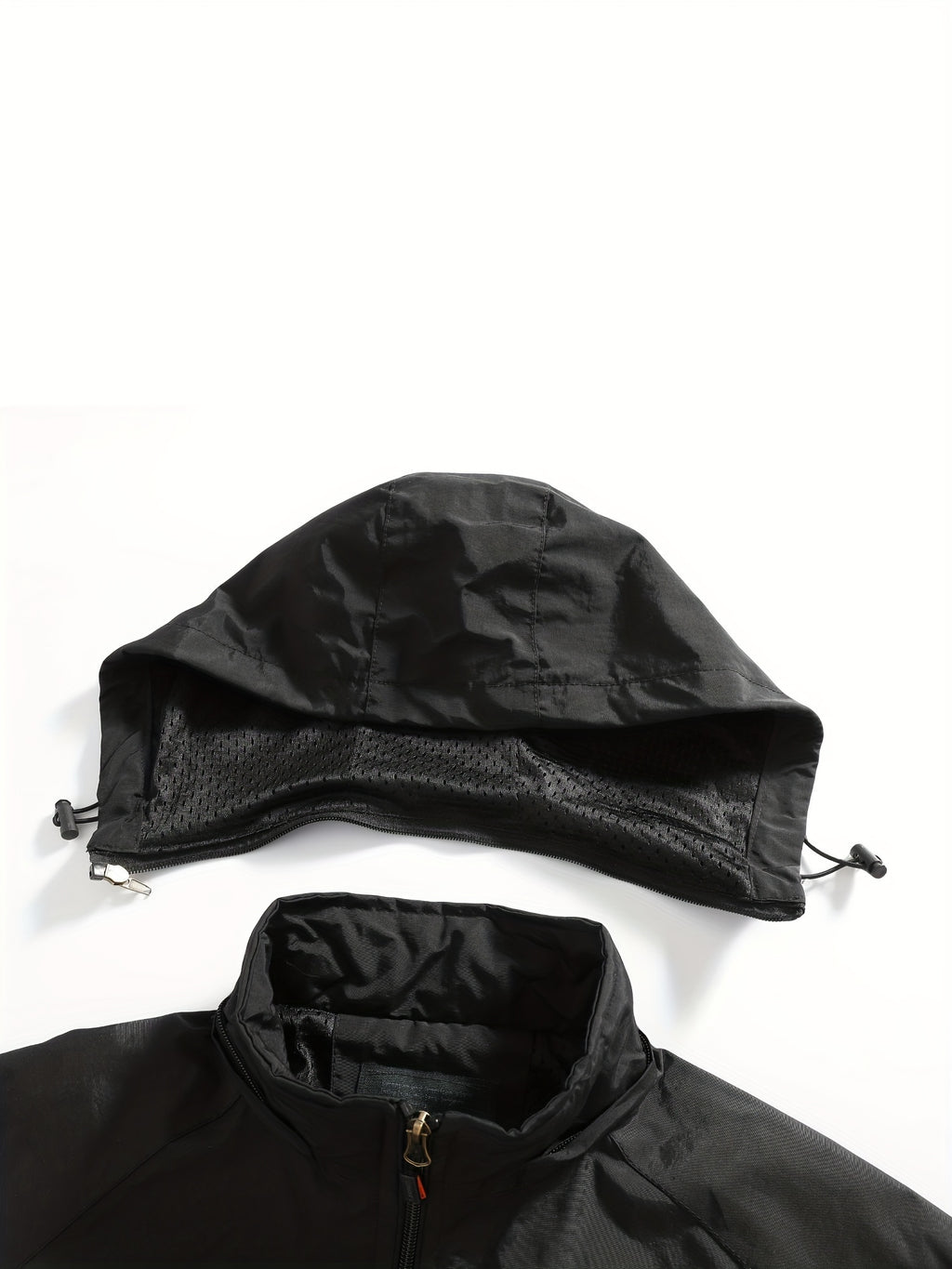 Men's Casual Zipper Pockets Detachable Hooded Windbreaker Jacket, Waterproof