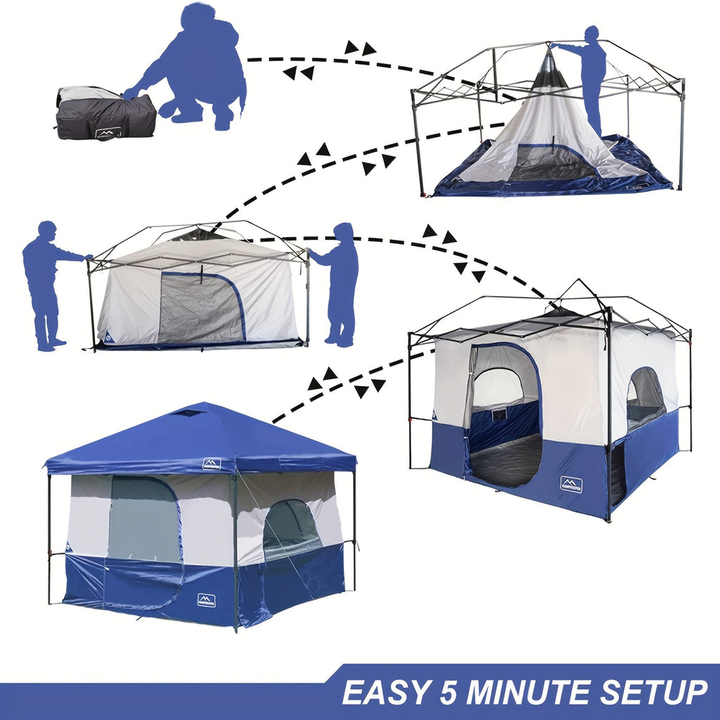 KAMPKEEPER Camping Cube, Converts 10'x10' Straight Leg Canopy into Inner Pop Up Tent