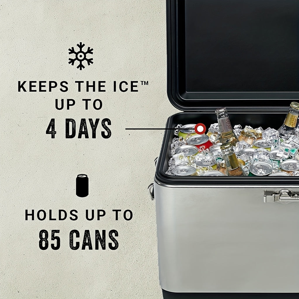Premium Insulated Portable Cooler, Leak-Resistant 54qt