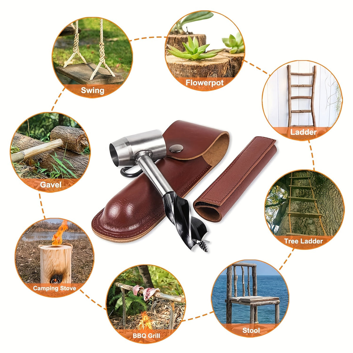 Survival Settlers Tool - Bushcraft Hand Auger Wrench