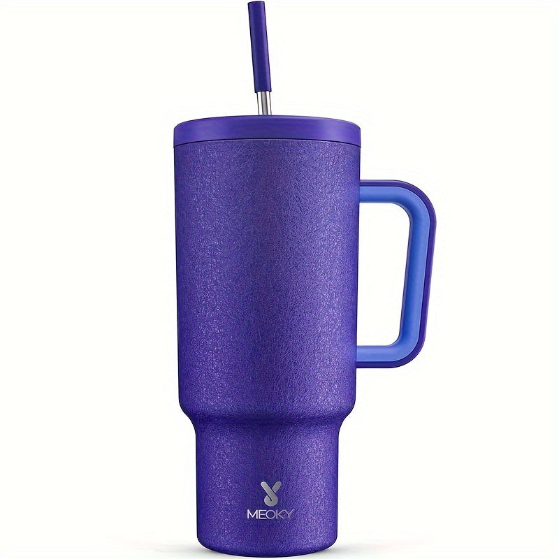 40oz Stainless Steel Tumbler With Lid And Straw - Insulated