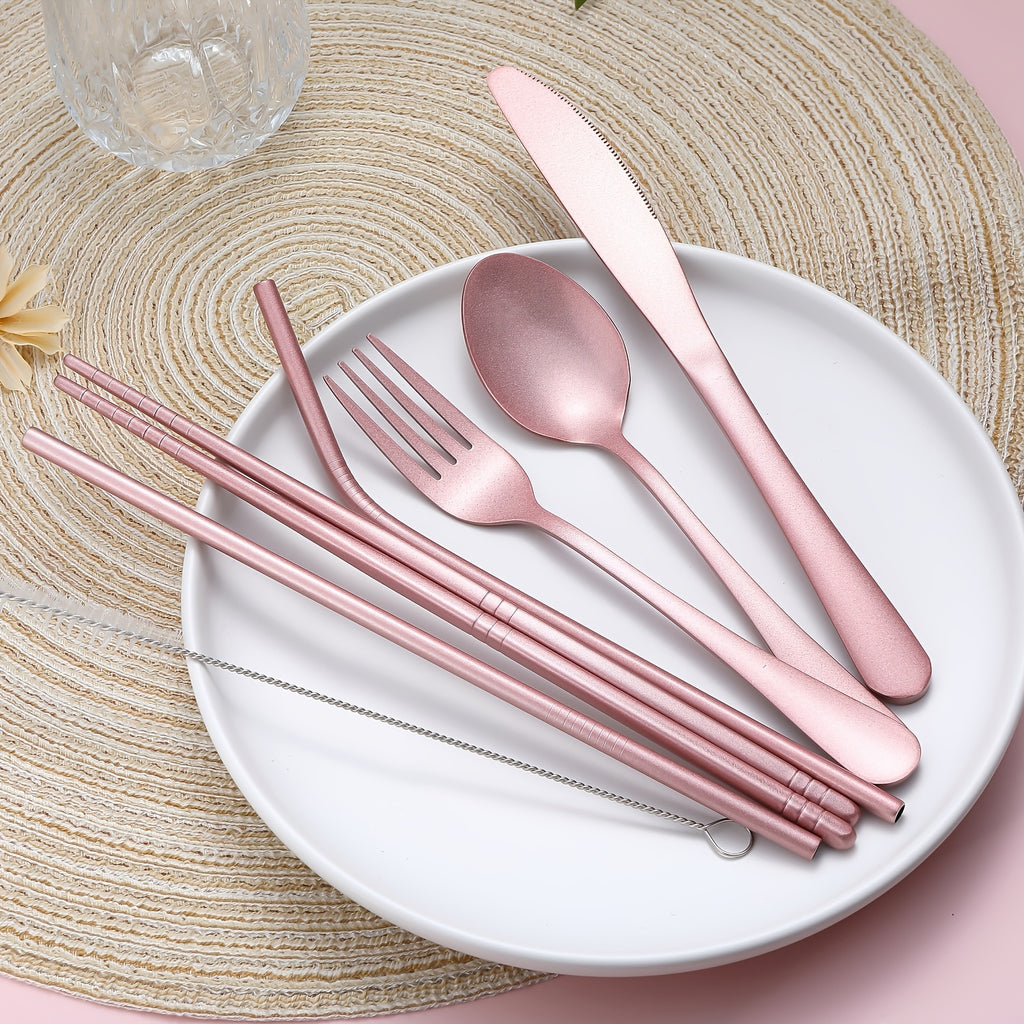 Travel Utensils, Reusable Silverware Set to Go Portable