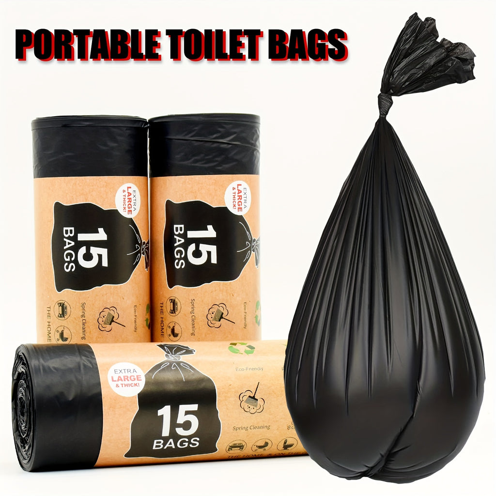 1/3/5 rolls Portable Toilet Bag for 5-8 Gallon Buckets, Camping Toilet Liner