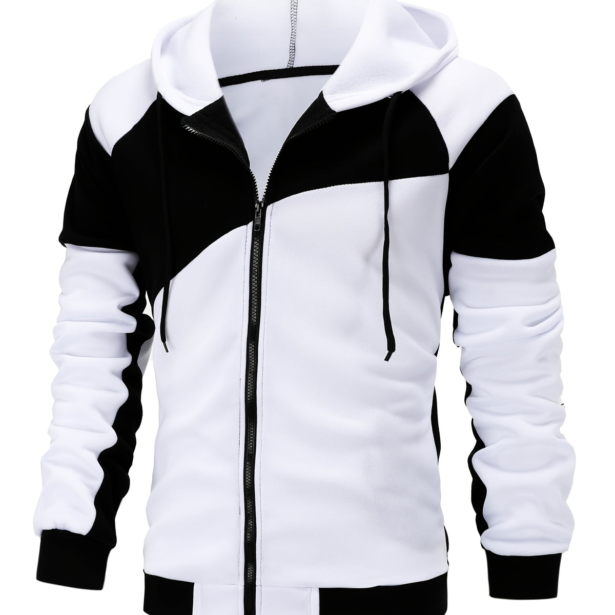 Double Layer Drawstring Hooded Jacket