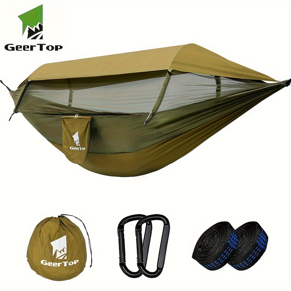 3-in-1 Outdoor Hammock | Double Sleep Rest Camping Hammock with Mosquito Net