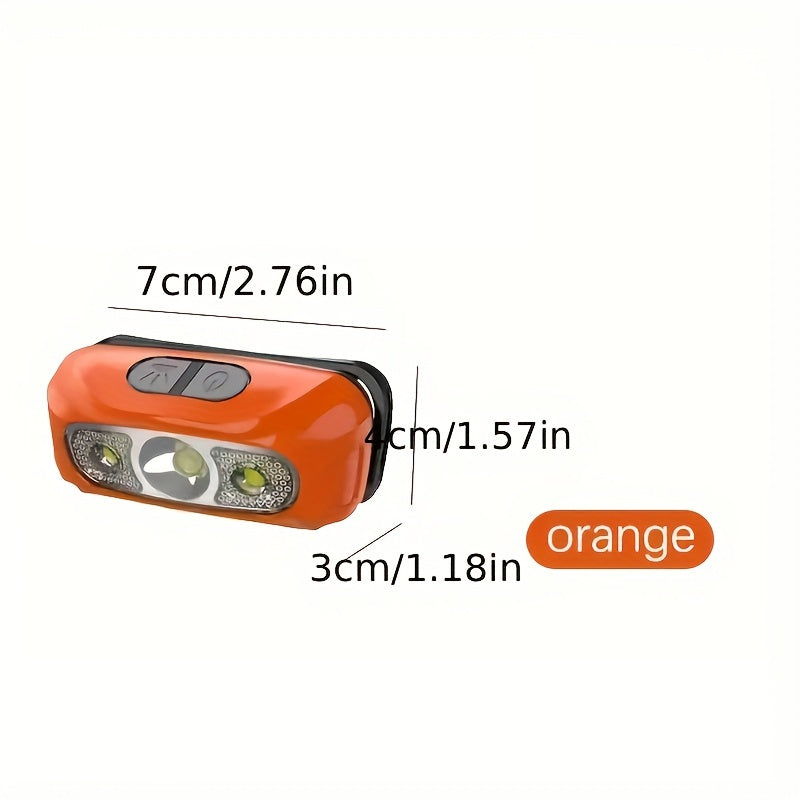 LED Super Bright Wave Induction USB Charging Mini Headlight